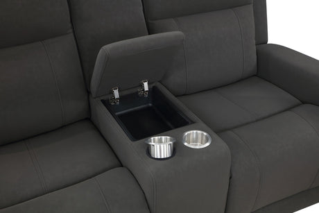 Brentwood Dark Charcoal 3-piece Upholstered Motion Reclining Sofa Set by Coaster at Eve Furniture