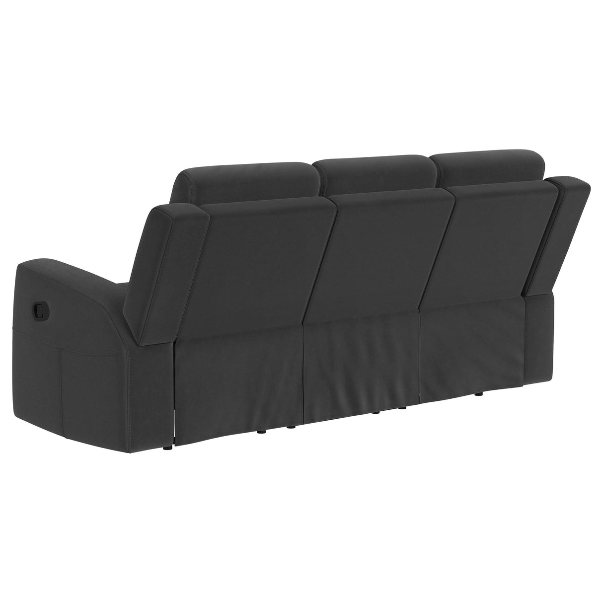 Brentwood Dark Charcoal 3-piece Upholstered Motion Reclining Sofa Set by Coaster at Eve Furniture