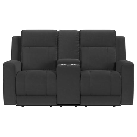 Brentwood Dark Charcoal 3-piece Upholstered Motion Reclining Sofa Set by Coaster at Eve Furniture