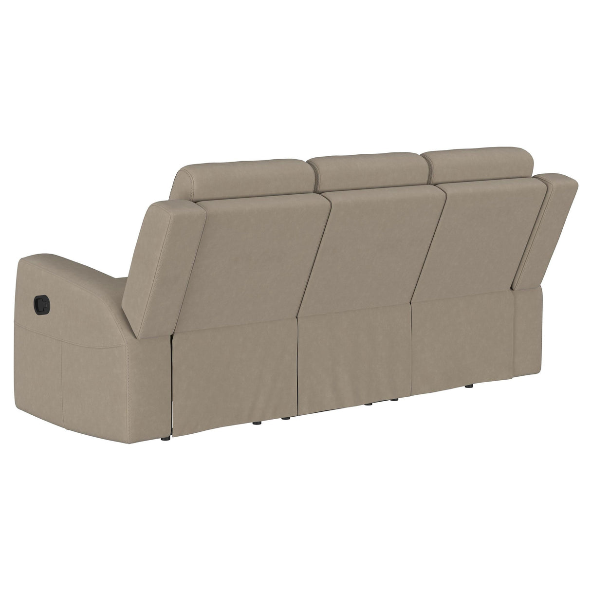 Brentwood Taupe Upholstered Manual Reclining Living Room Set by Coaster at Eve Furniture