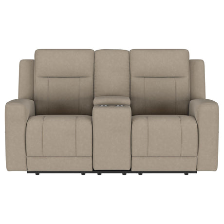 Brentwood Taupe Upholstered Manual Reclining Living Room Set by Coaster at Eve Furniture
