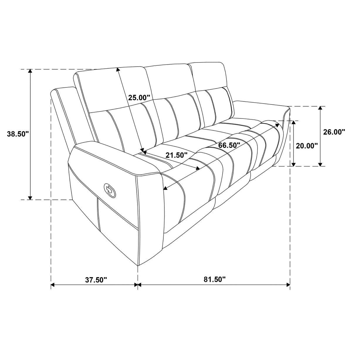 Brentwood Taupe Upholstered Motion Reclining Sofa by Coaster at Eve Furniture