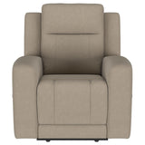 Brentwood Taupe Upholstered Recliner Chair by Coaster at Eve Furniture