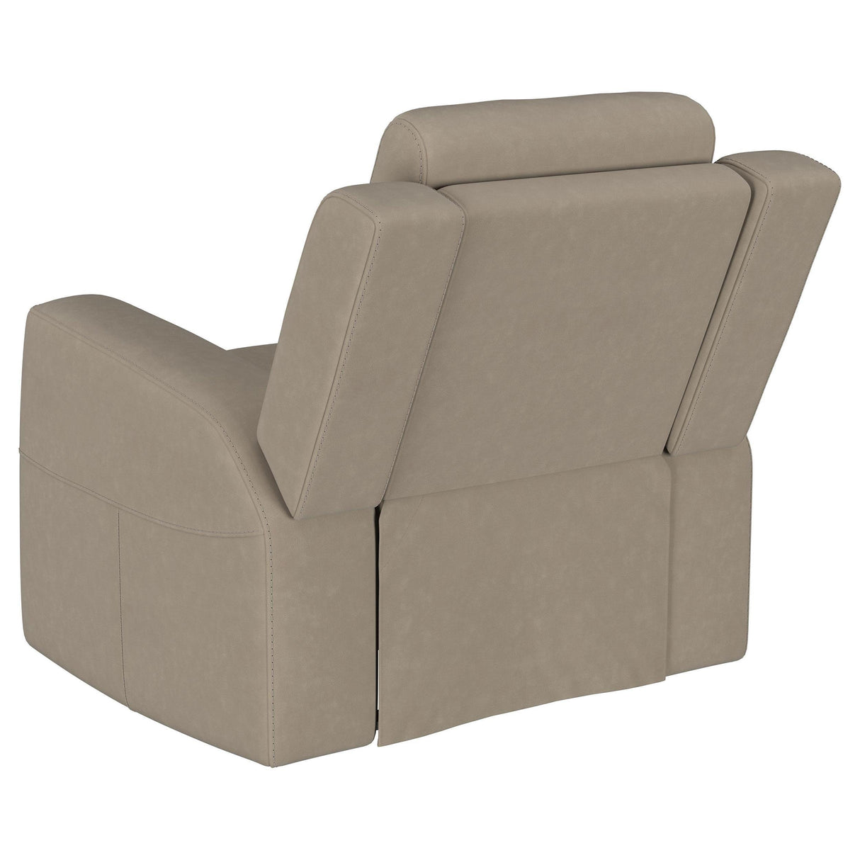 Brentwood Taupe Upholstered Recliner Chair by Coaster at Eve Furniture