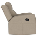 Brentwood Taupe Upholstered Recliner Chair by Coaster at Eve Furniture