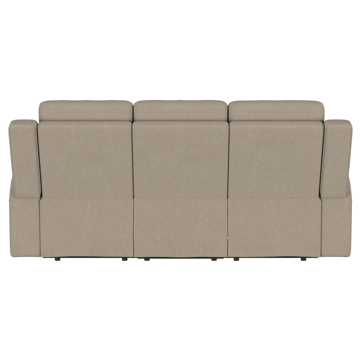 Brentwood Upholstered Motion Reclining Sofa Taupe