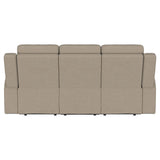 Brentwood Upholstered Motion Reclining Sofa Taupe