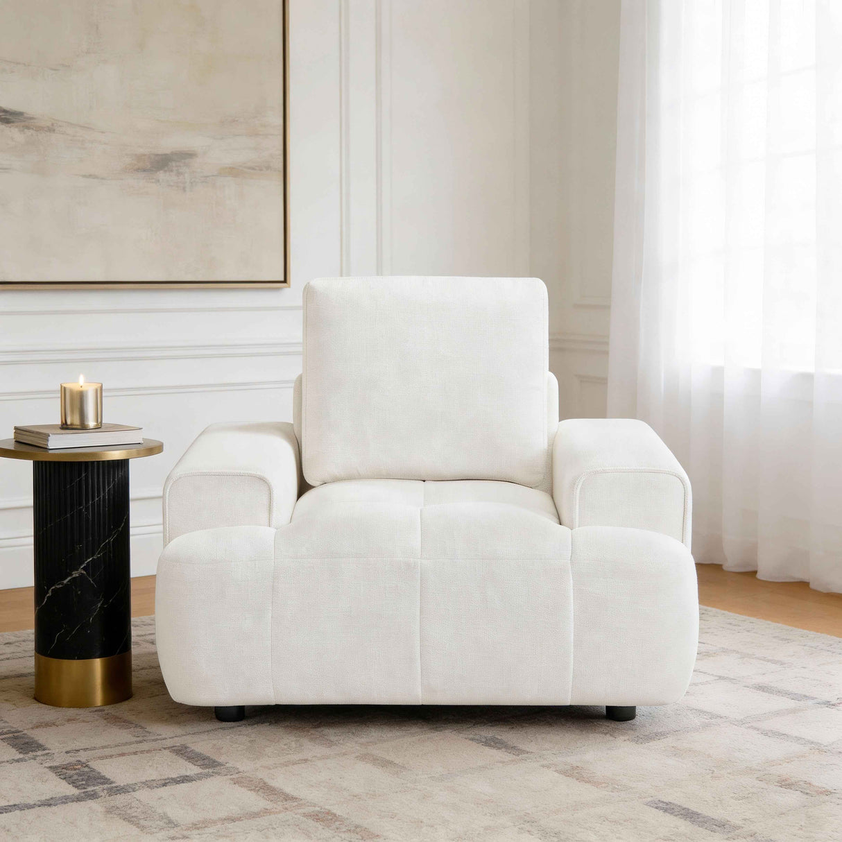 Brera Beige Chair by Homelegance at Eve Furniture