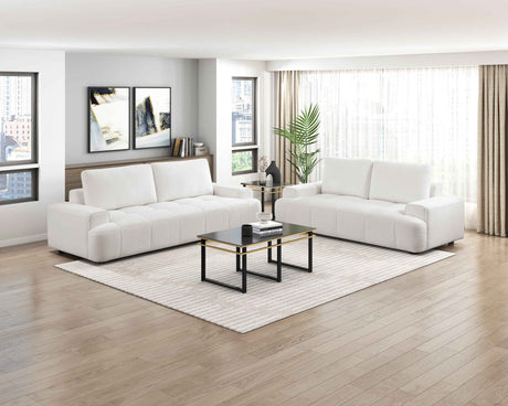 Brera Beige Loveseat by Homelegance at Eve Furniture