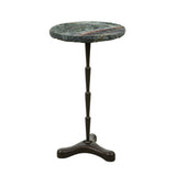 Breton 15" Accent Table with Green Bidasar Marble and Iron by Home Trends & Design at Eve Furniture
