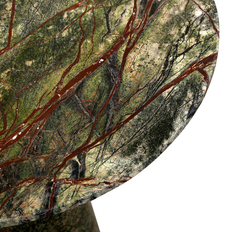 Breton 18" Side Table in Green Bidasar Marble by Home Trends & Design at Eve Furniture