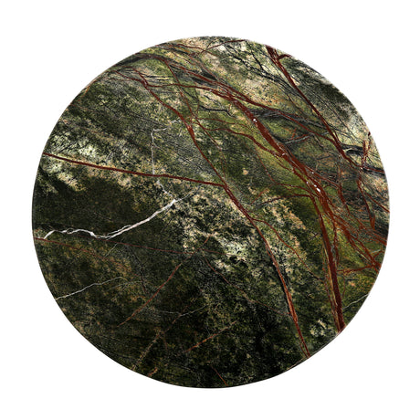 Breton 18" Side Table in Green Bidasar Marble by Home Trends & Design at Eve Furniture