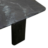 Breton 64" Hexagonal Coffee Table with Lava Marble Top with Dark Mango Base by Home Trends & Design at Eve Furniture