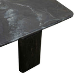 Breton 64" Hexagonal Coffee Table with Lava Marble Top with Dark Mango Base