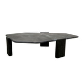 Breton 64" Hexagonal Coffee Table with Lava Marble Top with Dark Mango Base by Home Trends & Design at Eve Furniture