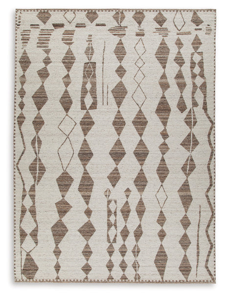 Brettler Beige/Brown Extra Large Rug by Ashley at Eve Furniture