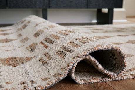 Brettler Beige/Brown Extra Large Rug by Ashley at Eve Furniture