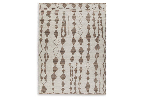 Brettler Beige/Brown Extra Large Rug by Ashley at Eve Furniture