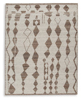 Brettler Beige/Brown Large Rug by Ashley at Eve Furniture