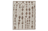 Brettler Beige/Brown Large Rug by Ashley at Eve Furniture
