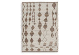 Brettler Beige/Brown Medium Rug by Ashley at Eve Furniture