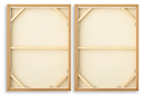 Brettwarth Green/Blue/Yellow Wall Art, Set of 2 by Ashley at Eve Furniture
