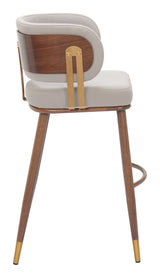 Brew Beige & Walnut Barstool by Zuomod at Eve Furniture