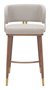 Brew Beige & Walnut Barstool by Zuomod at Eve Furniture