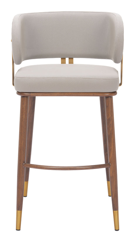 Brew Beige & Walnut Barstool by Zuomod at Eve Furniture