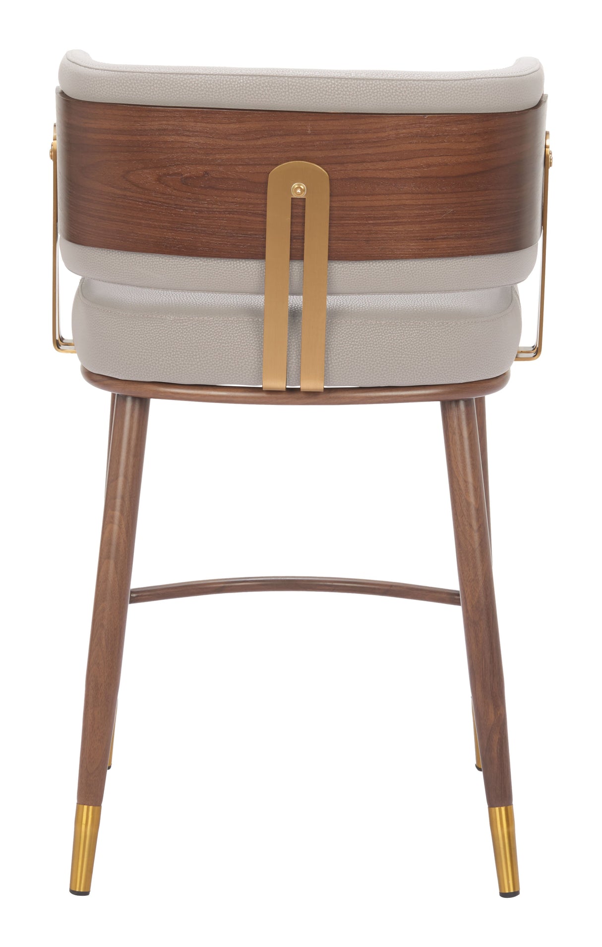 Brew Beige & Walnut Counter Stool by Zuomod at Eve Furniture