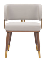 Brew Beige & Walnut Dining Chair by Zuomod at Eve Furniture