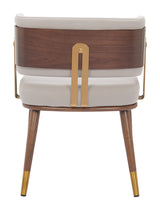 Brew Beige & Walnut Dining Chair by Zuomod at Eve Furniture