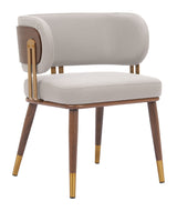 Brew Beige & Walnut Dining Chair by Zuomod at Eve Furniture