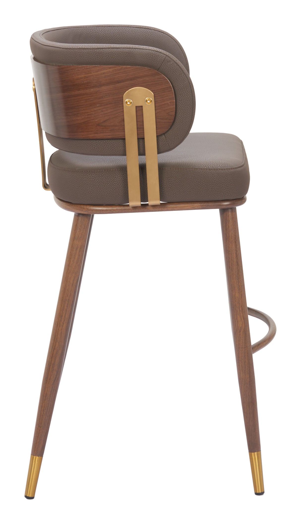 Brew Brown & Walnut Barstool by Zuomod at Eve Furniture