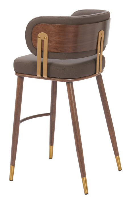 Brew Brown & Walnut Barstool by Zuomod at Eve Furniture