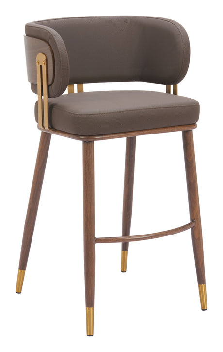 Brew Brown & Walnut Barstool by Zuomod at Eve Furniture
