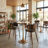 Brew Brown & Walnut Barstool by Zuomod at Eve Furniture