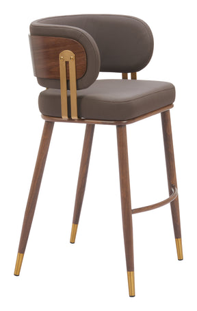Brew Brown & Walnut Barstool by Zuomod at Eve Furniture
