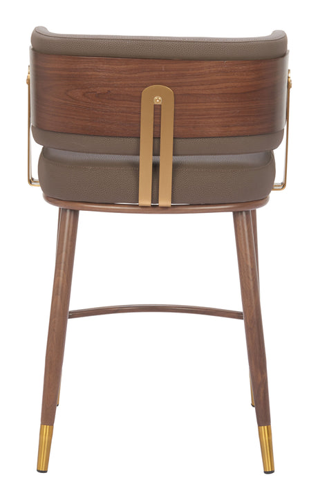 Brew Brown & Walnut Counter Stool by Zuomod at Eve Furniture