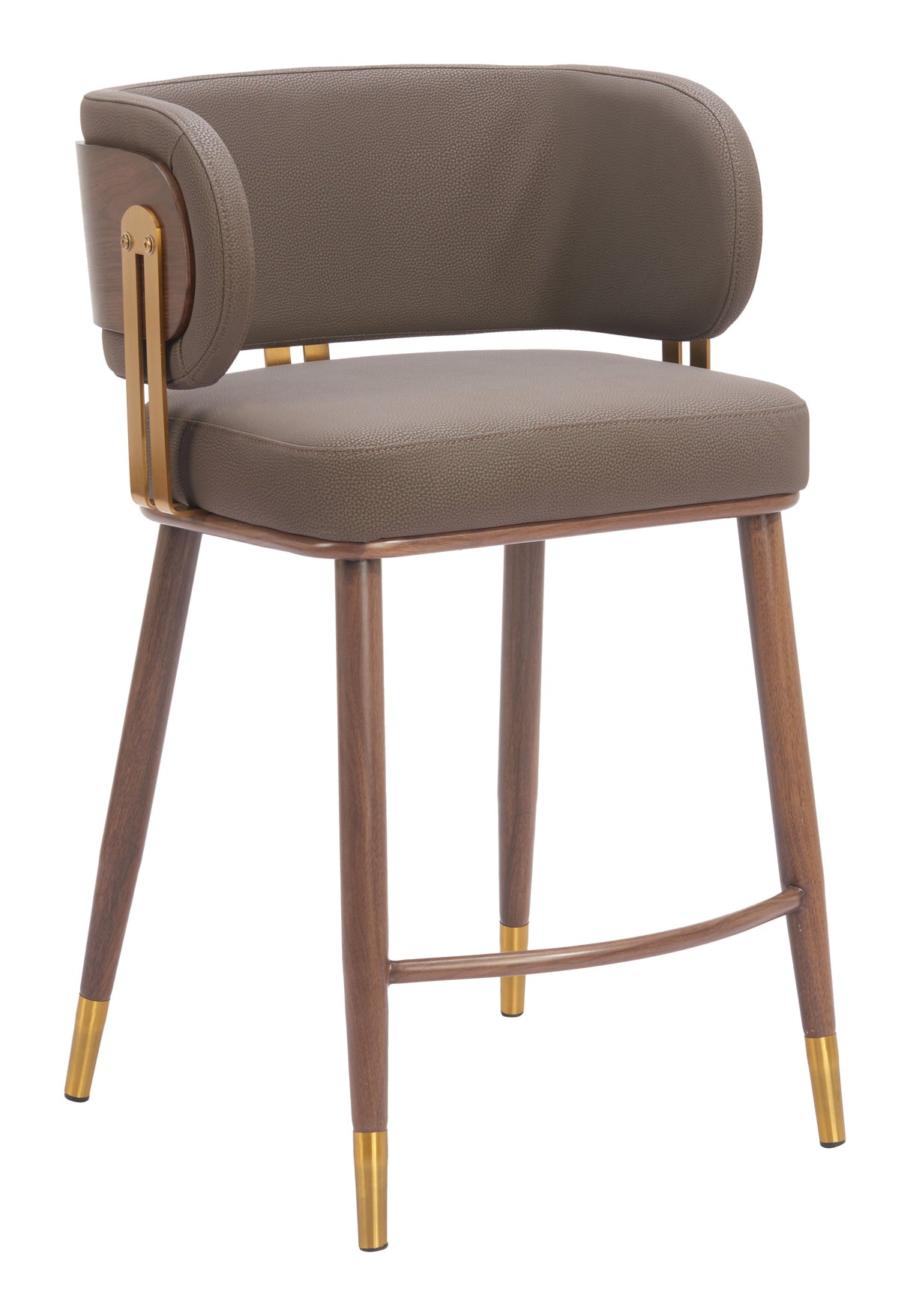 Brew Brown & Walnut Counter Stool by Zuomod at Eve Furniture
