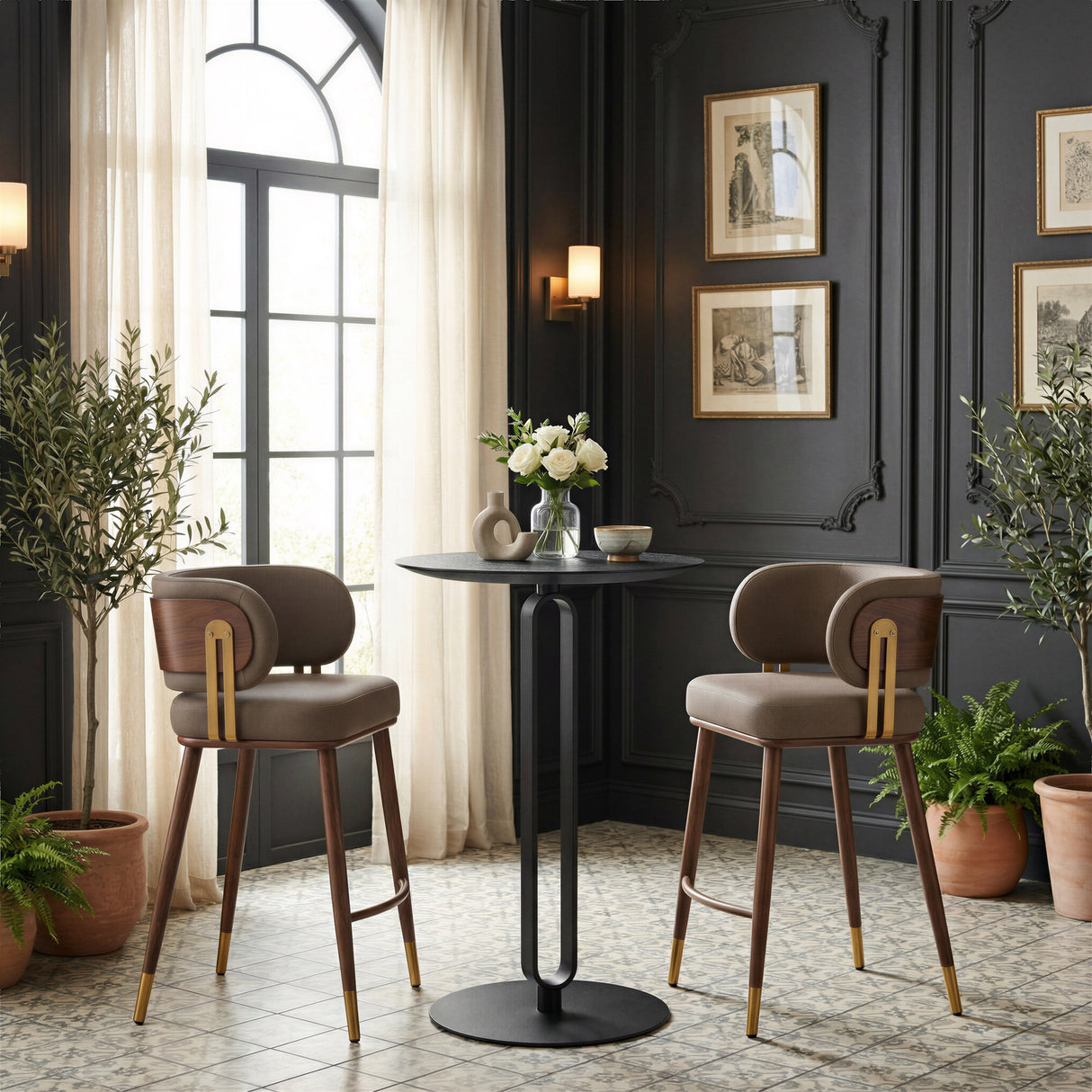 Brew Brown & Walnut Counter Stool by Zuomod at Eve Furniture