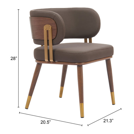 Brew Brown & Walnut Dining Chair by Zuomod at Eve Furniture