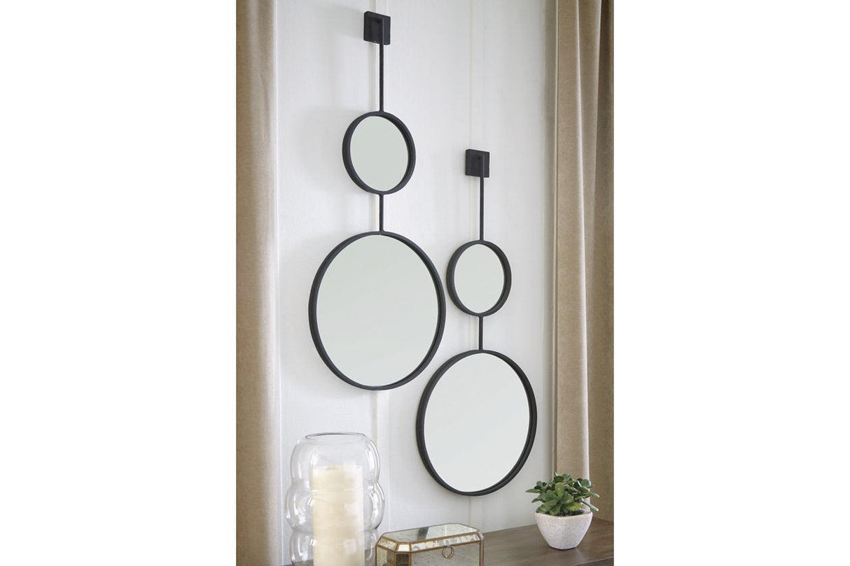 Brewer Black Accent Mirror by Ashley at Eve Furniture