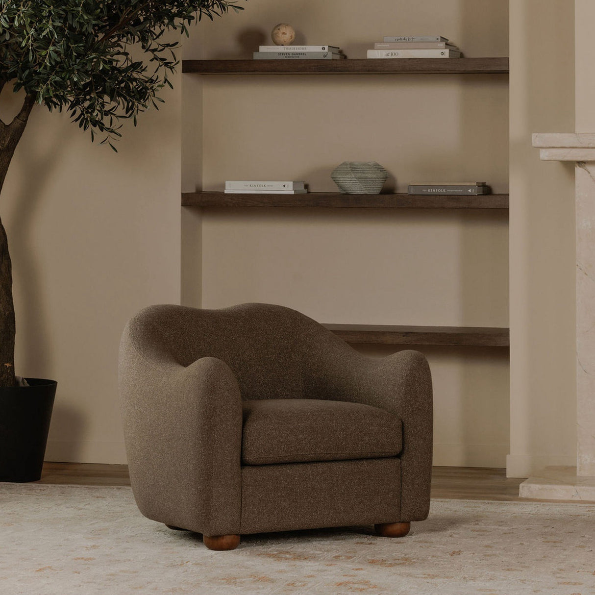 Bria Brown Accent Chair by Moe's Home at Eve Furniture