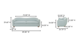 Bria Sofa Light Blue by Moe's Home at Eve Furniture