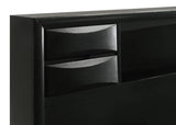 Briana Black 5-Piece Eastern King Storage Bedroom Set with Bookcase Headboard by Coaster at Eve Furniture