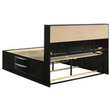 Briana Black 5-Piece Eastern King Storage Bedroom Set with Bookcase Headboard by Coaster at Eve Furniture