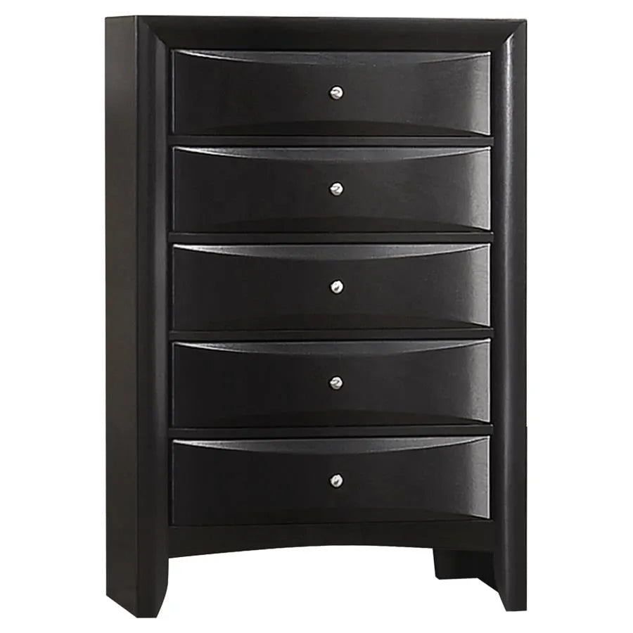 Briana Black 5-Piece Eastern King Storage Bedroom Set with Bookcase Headboard by Coaster at Eve Furniture