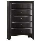 Briana Black 5-Piece Eastern King Storage Bedroom Set with Bookcase Headboard by Coaster at Eve Furniture