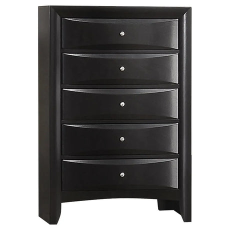 Briana Black 5-Piece Eastern King Storage Bedroom Set with Bookcase Headboard by Coaster at Eve Furniture